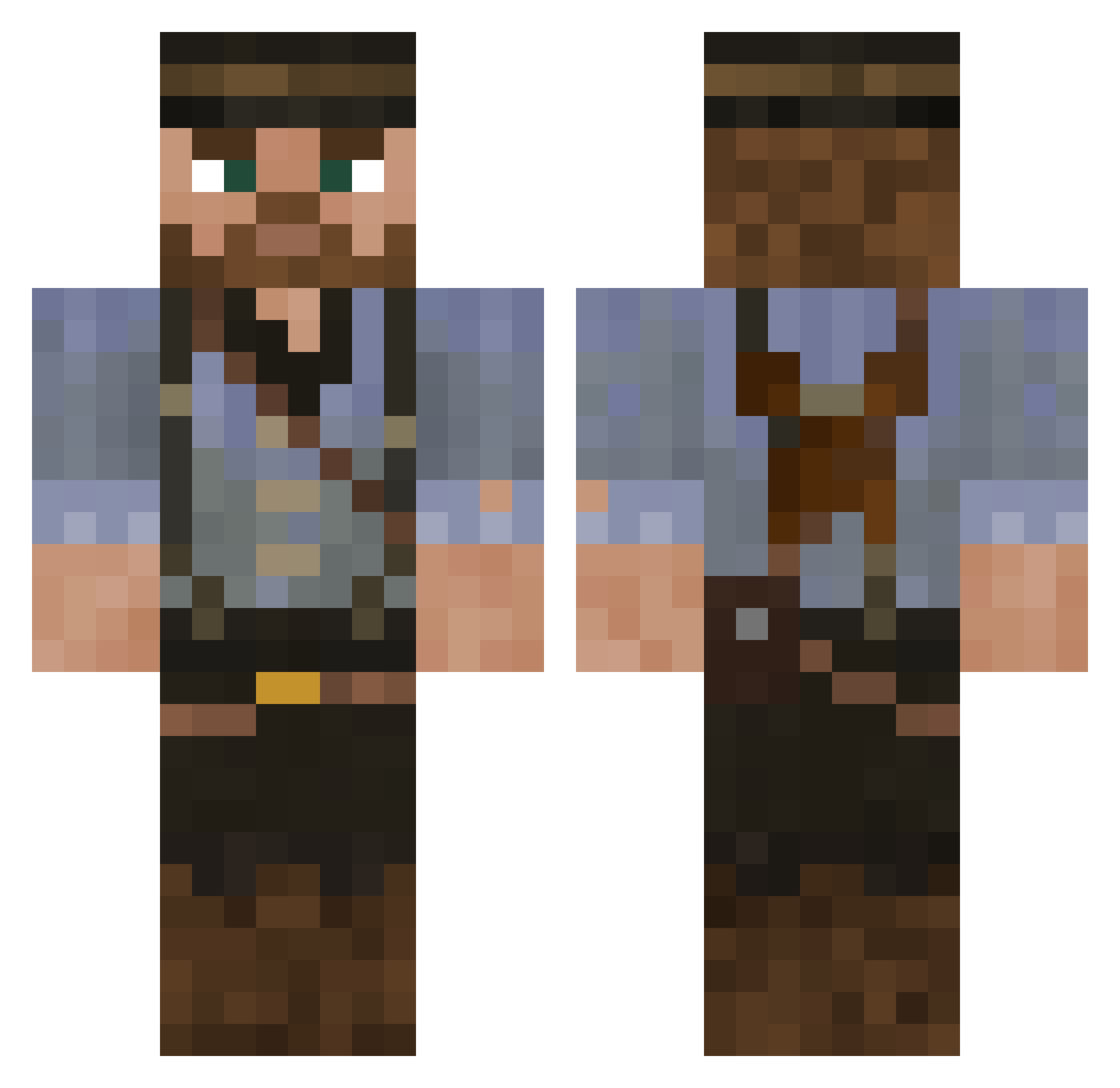meDanielK Minecraft skin, front and back view