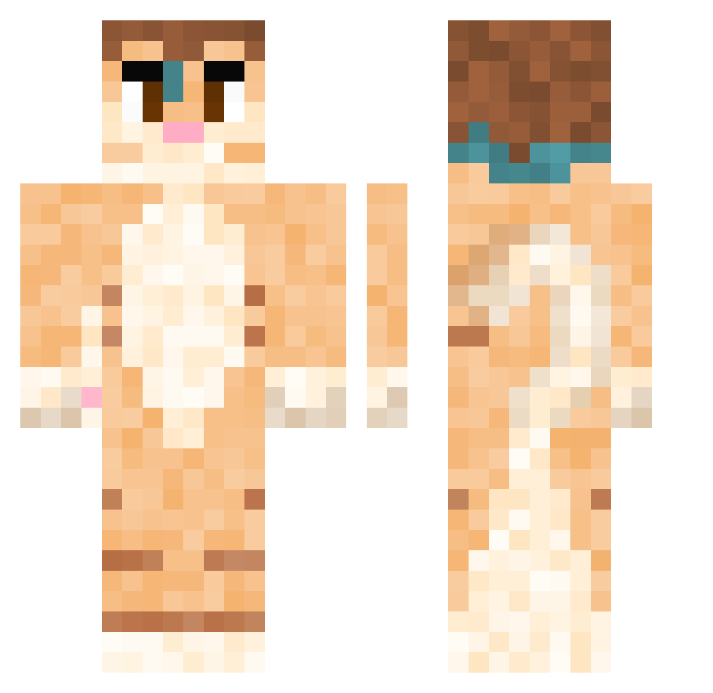 Quicksoapy Minecraft skin, front and back view