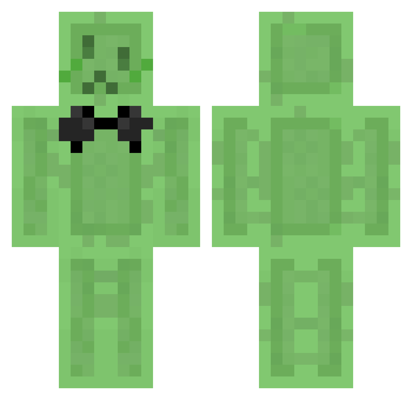 Wee_Mole Minecraft skin, front and back view