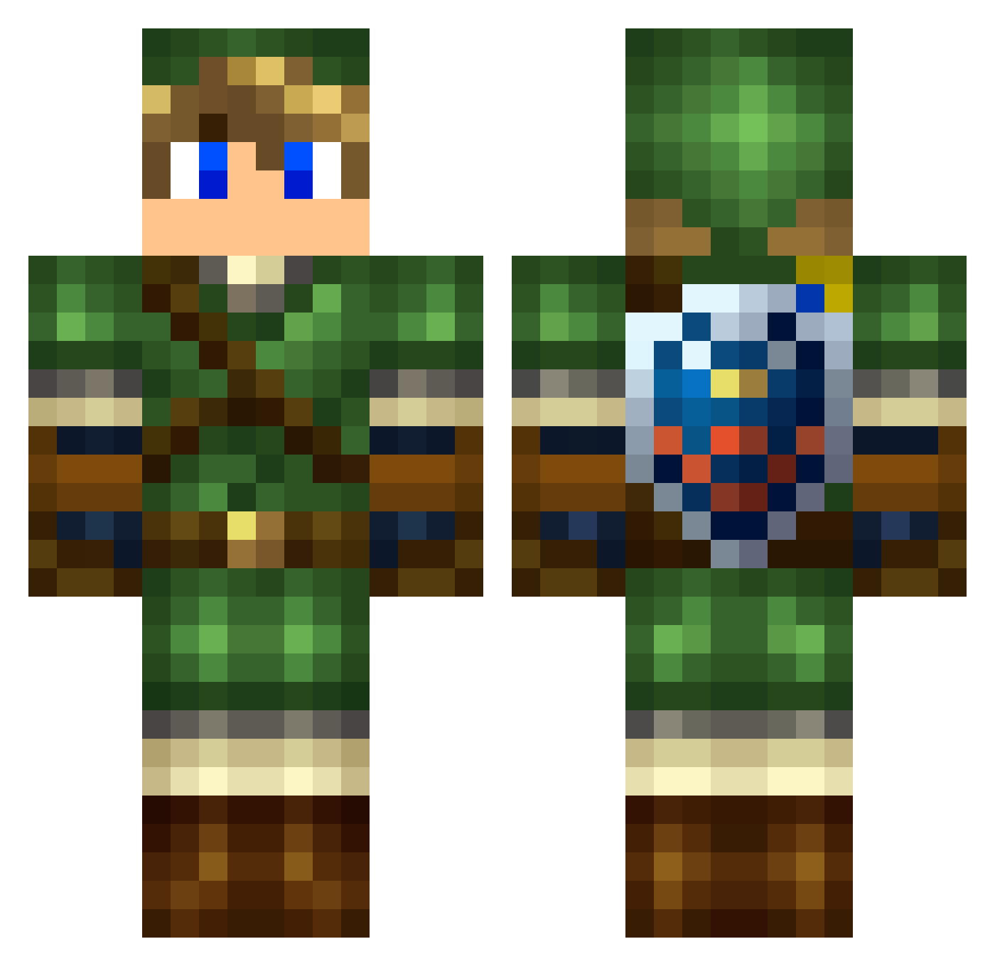 TChilders420 Minecraft skin, front and back view