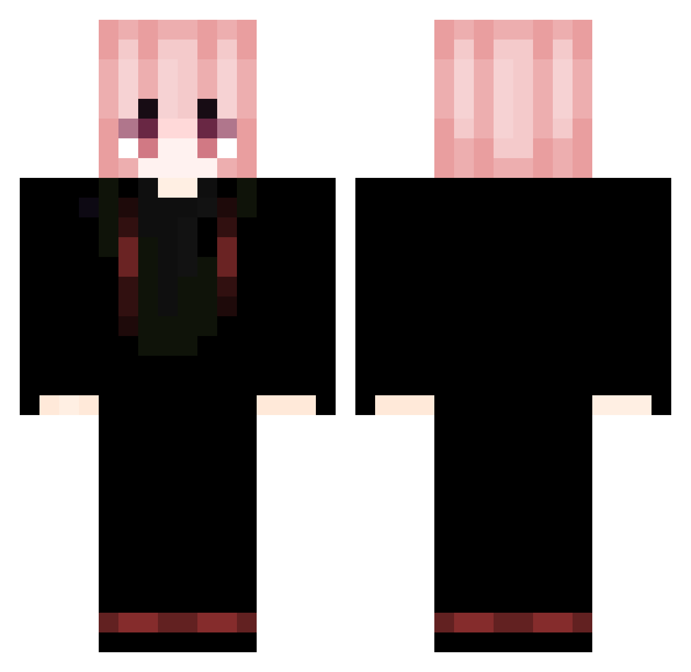 slowthelegend Minecraft skin, front and back view