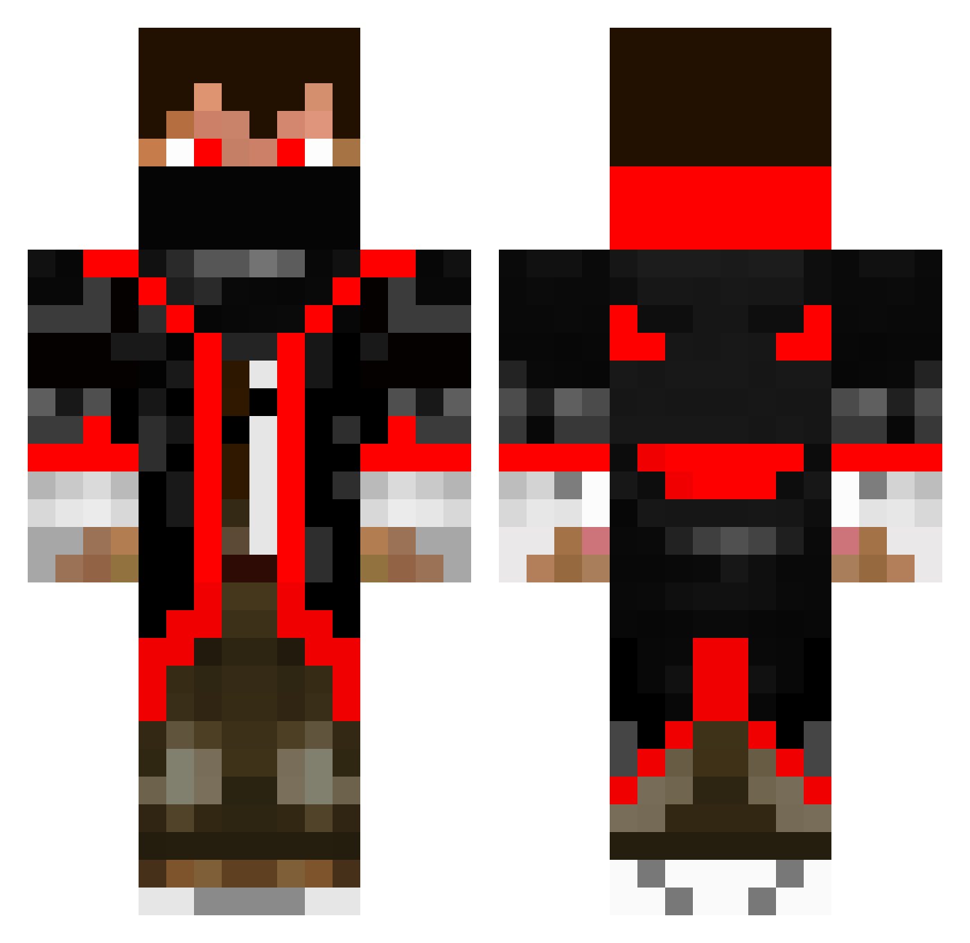 Ryu_Okami Minecraft skin, front and back view
