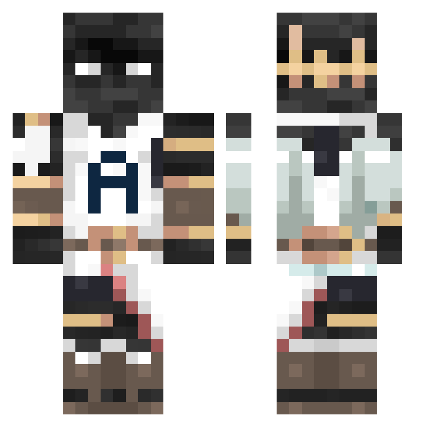 Apollong Minecraft skin, front and back view