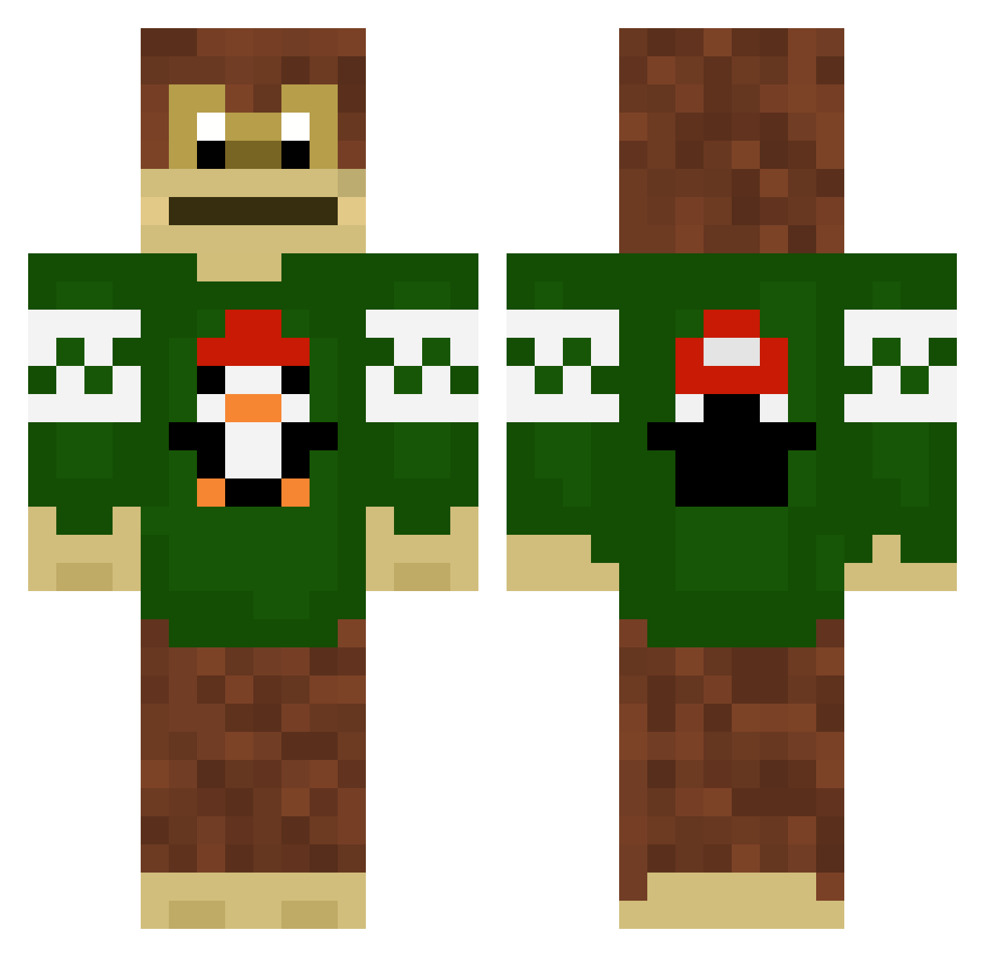xFlashGamingYTx Minecraft skin, front and back view