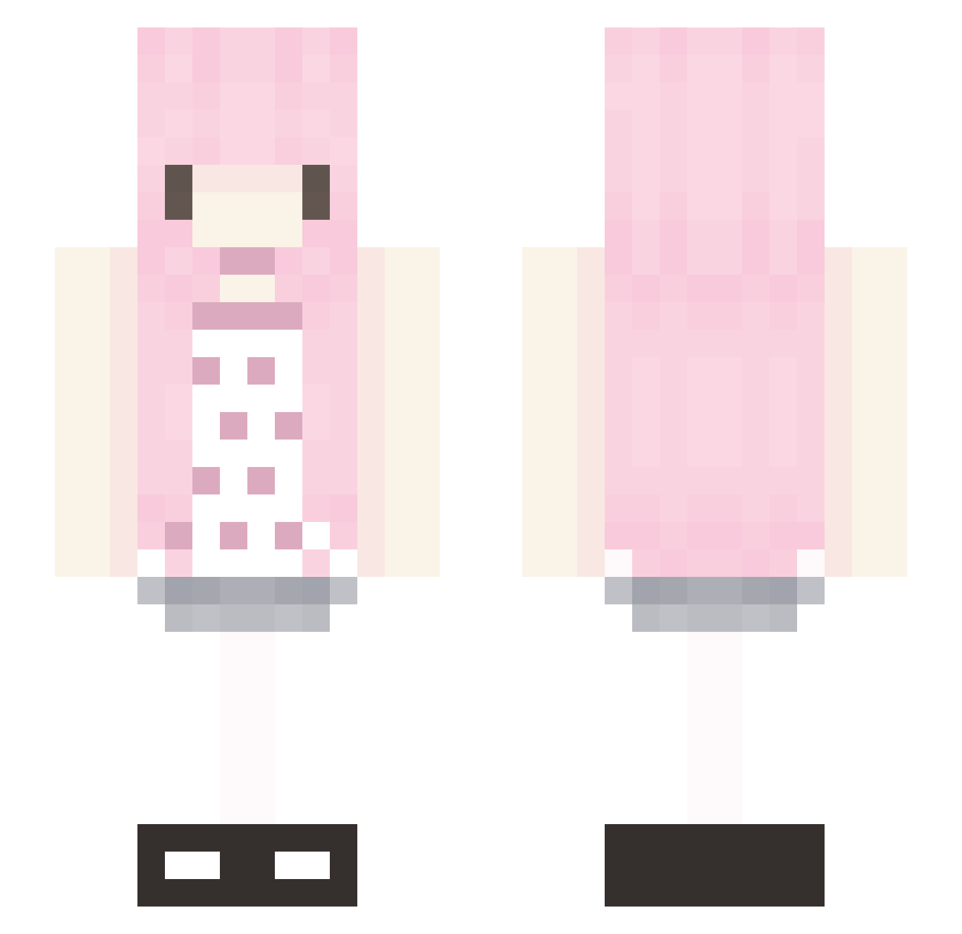 shin7828 Minecraft skin, front and back view