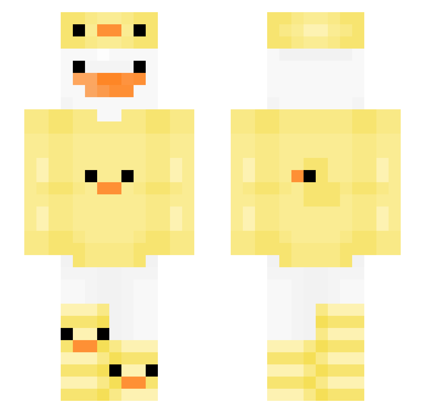 VoncaBonca Minecraft skin, front and back view