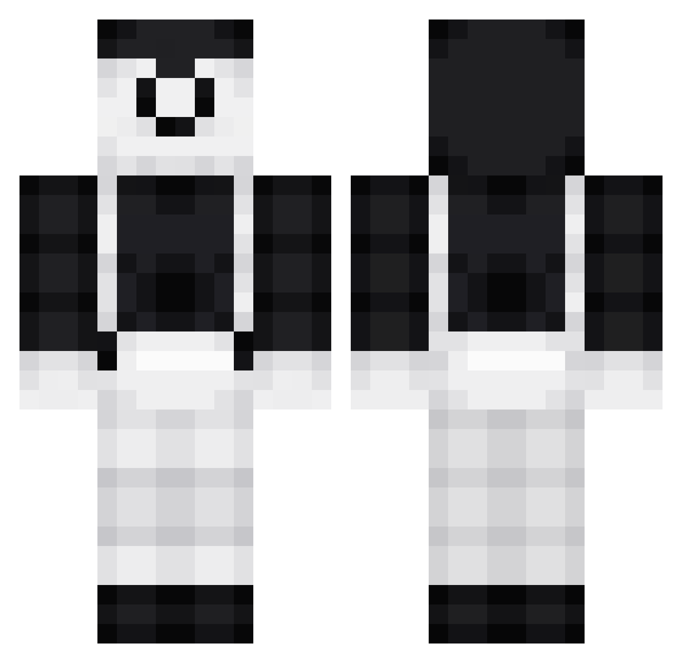 Metro22 Minecraft skin, front and back view