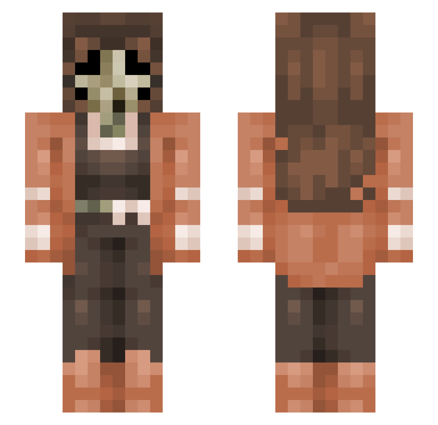 Diegalio Minecraft skin, front and back view