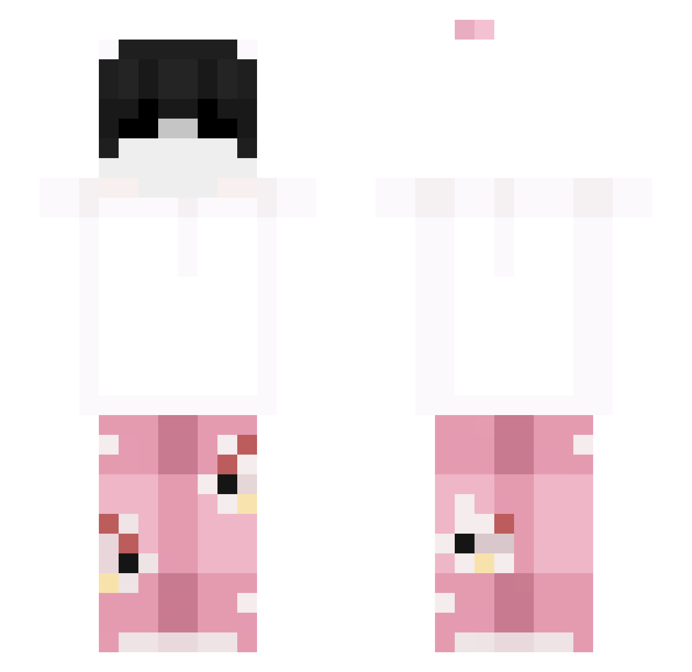 Noob_Amo Minecraft skin, front and back view