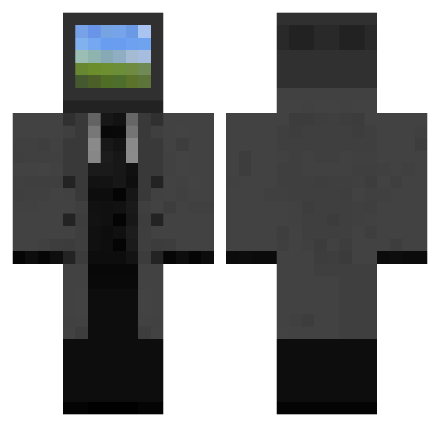 TheDarkKing9227 Minecraft skin, front and back view