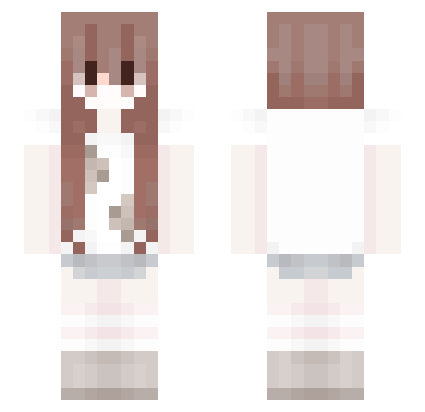 Knucior Minecraft skin, front and back view