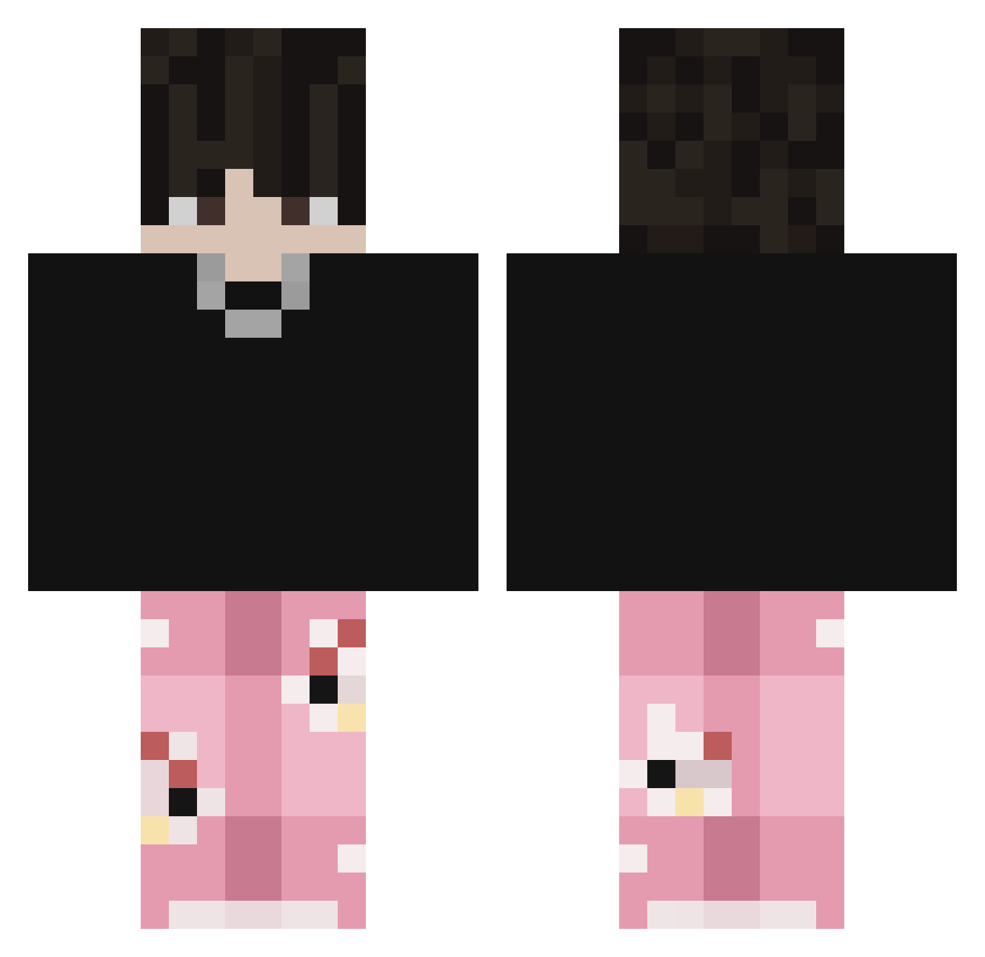 Flezqq__u Minecraft skin, front and back view