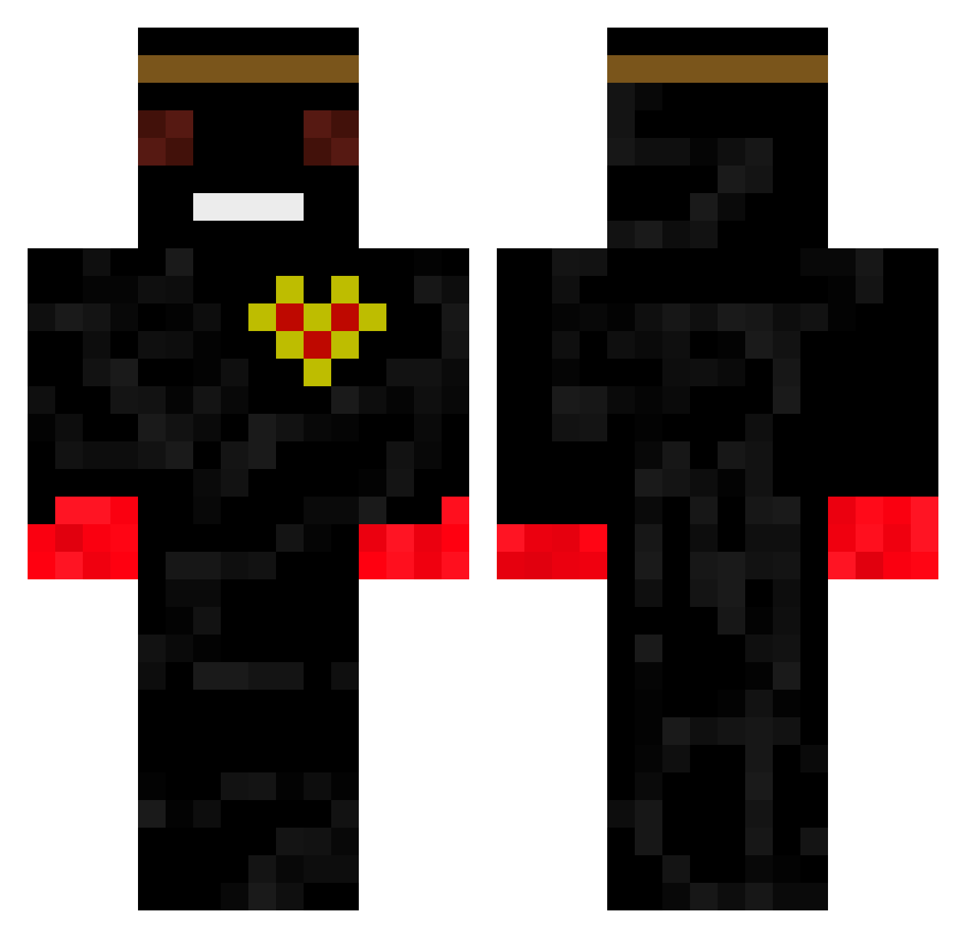 lolbean3506 Minecraft skin, front and back view