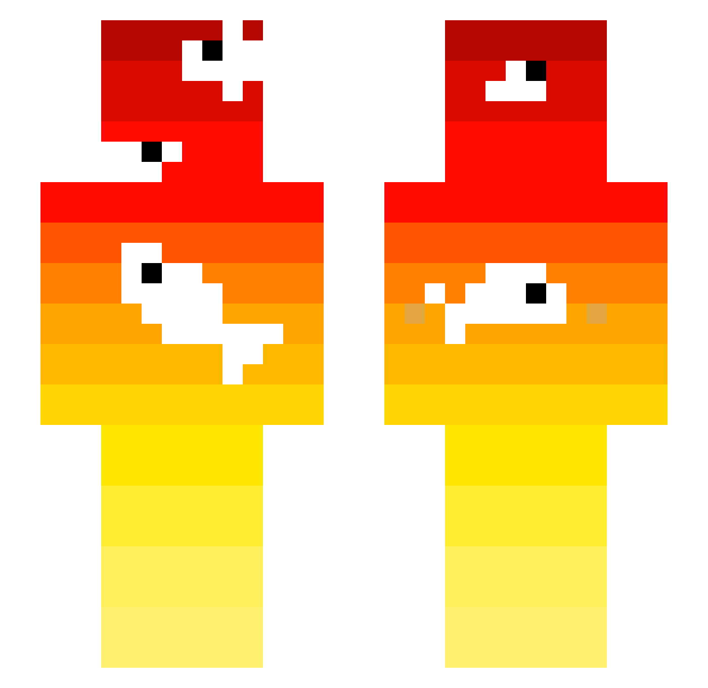 takamimemo Minecraft skin, front and back view