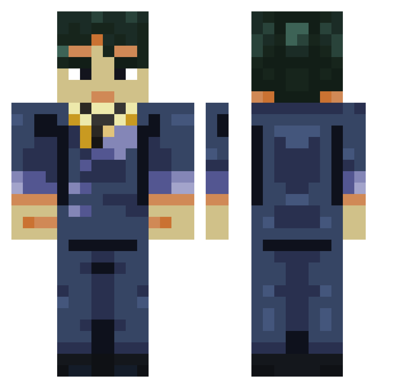 Mix_356 Minecraft skin, front and back view