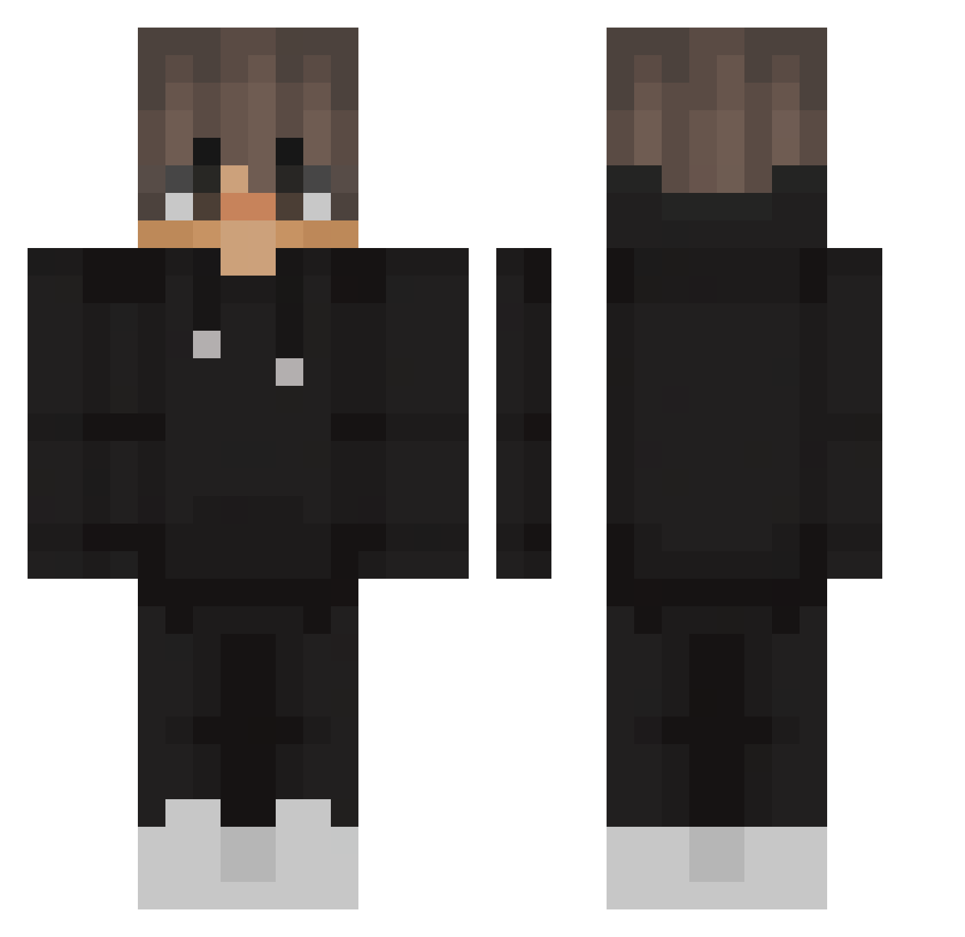 Miko817 Minecraft skin, front and back view
