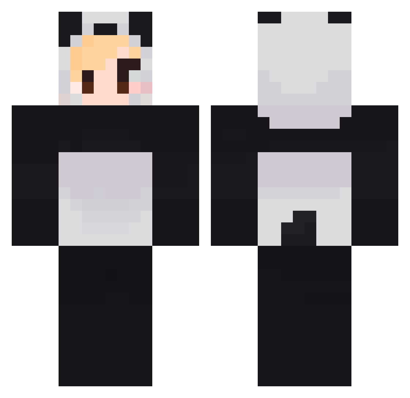 Menggongi Minecraft skin, front and back view