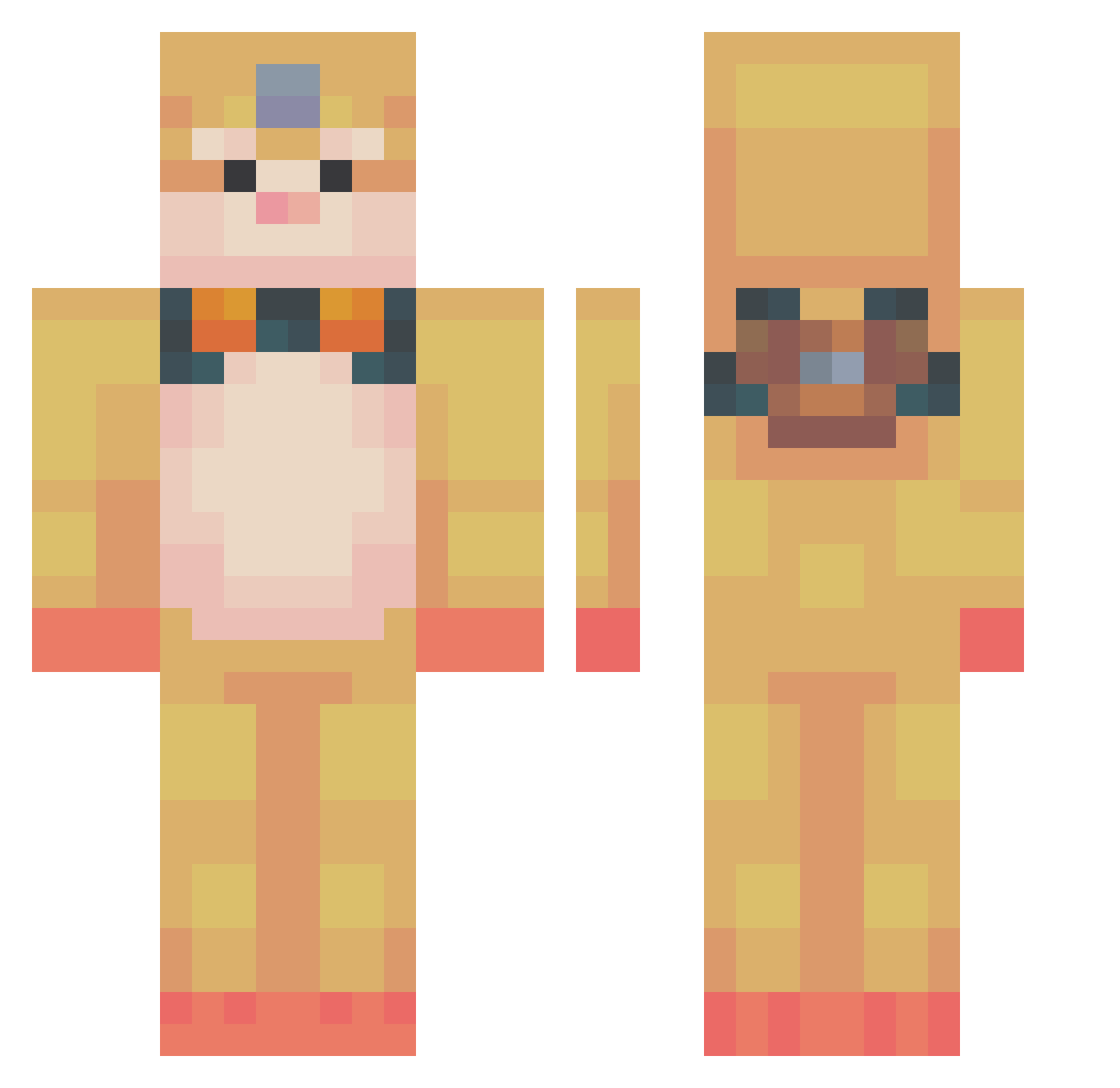 dsadsdys Minecraft skin, front and back view
