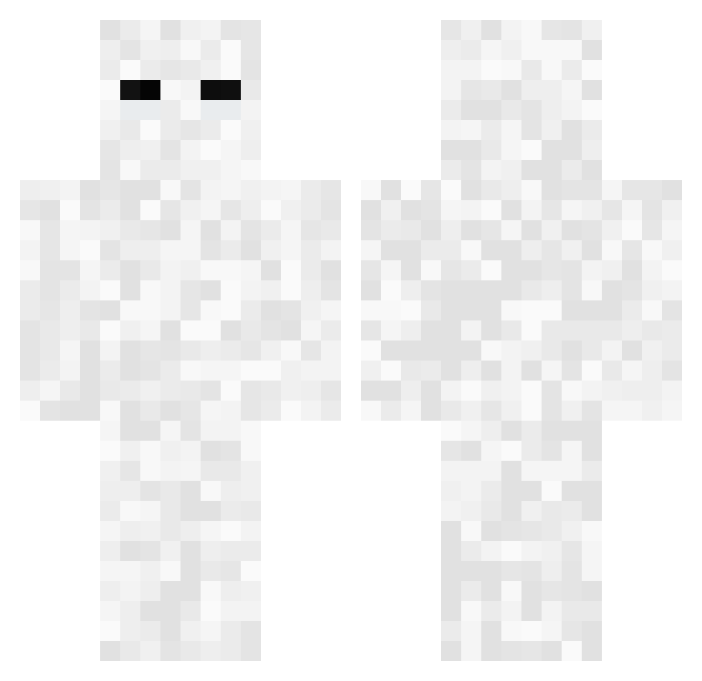 Shxmxm Minecraft skin, front and back view