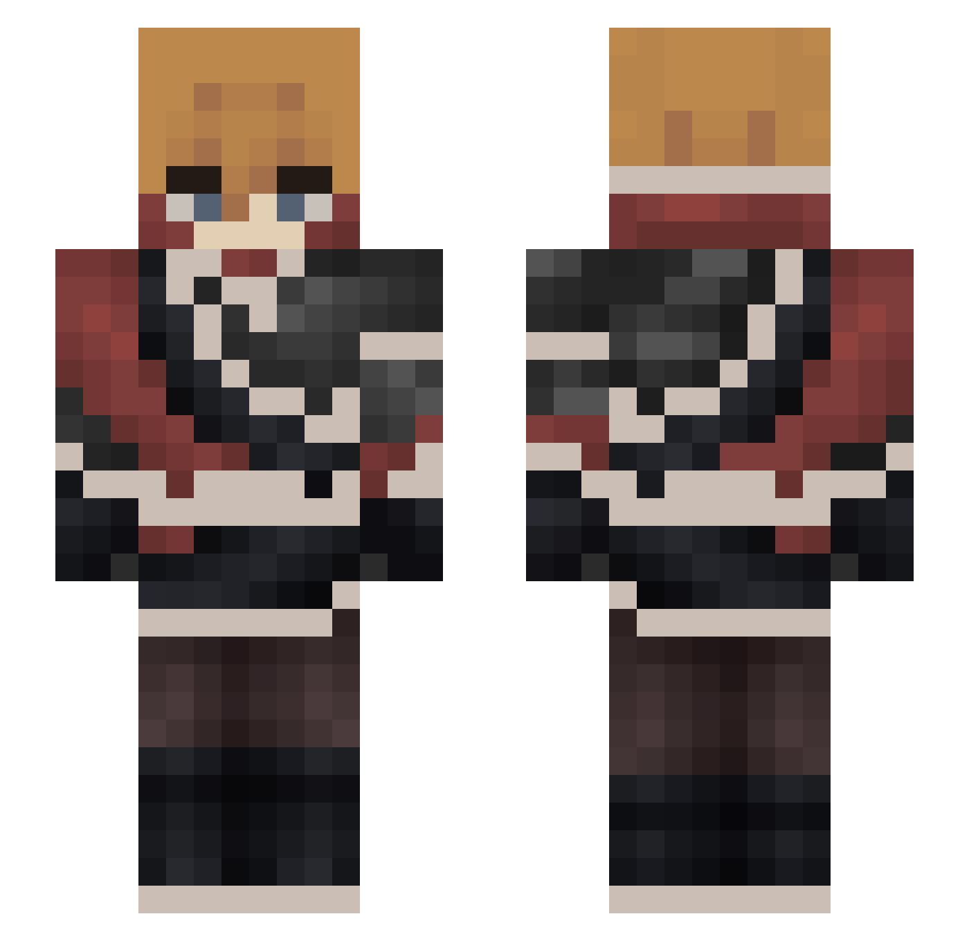 xstarr15 Minecraft skin, front and back view