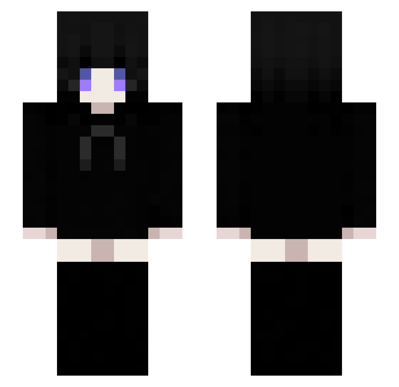 srevc Minecraft skin, front and back view