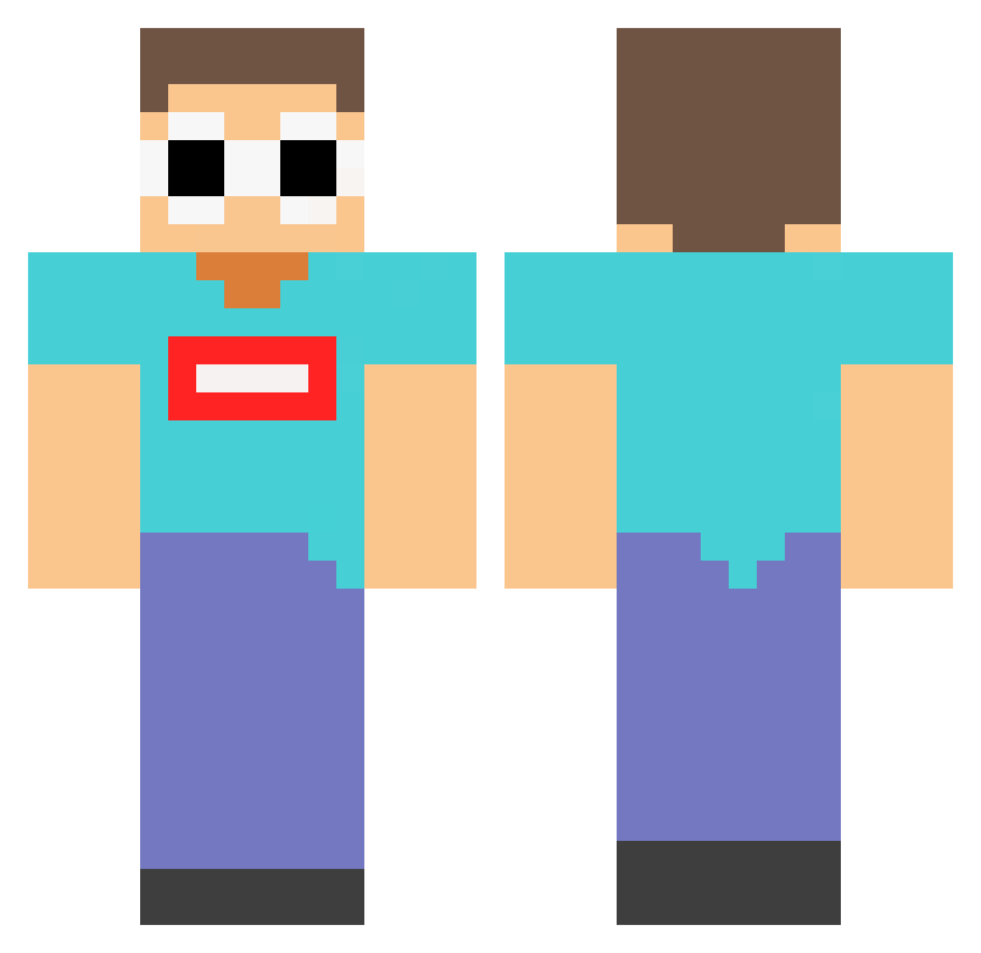 George Minecraft skin, front and back view