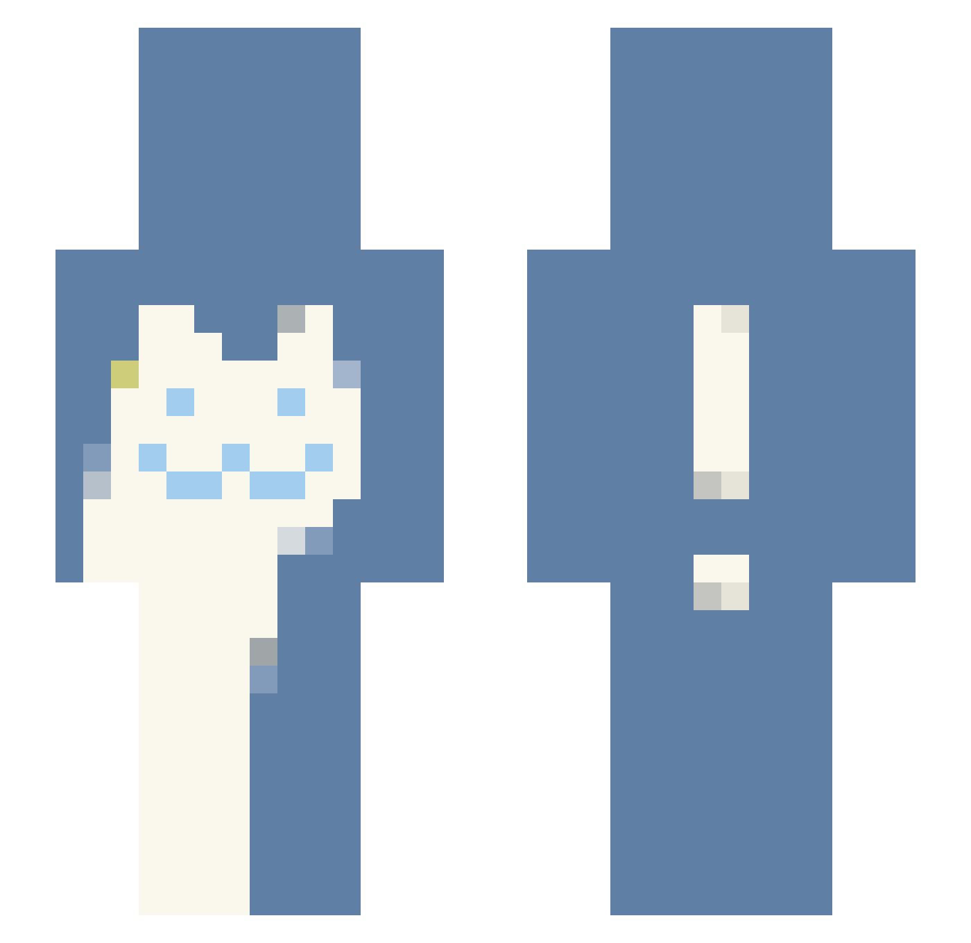 absorpcja Minecraft skin, front and back view