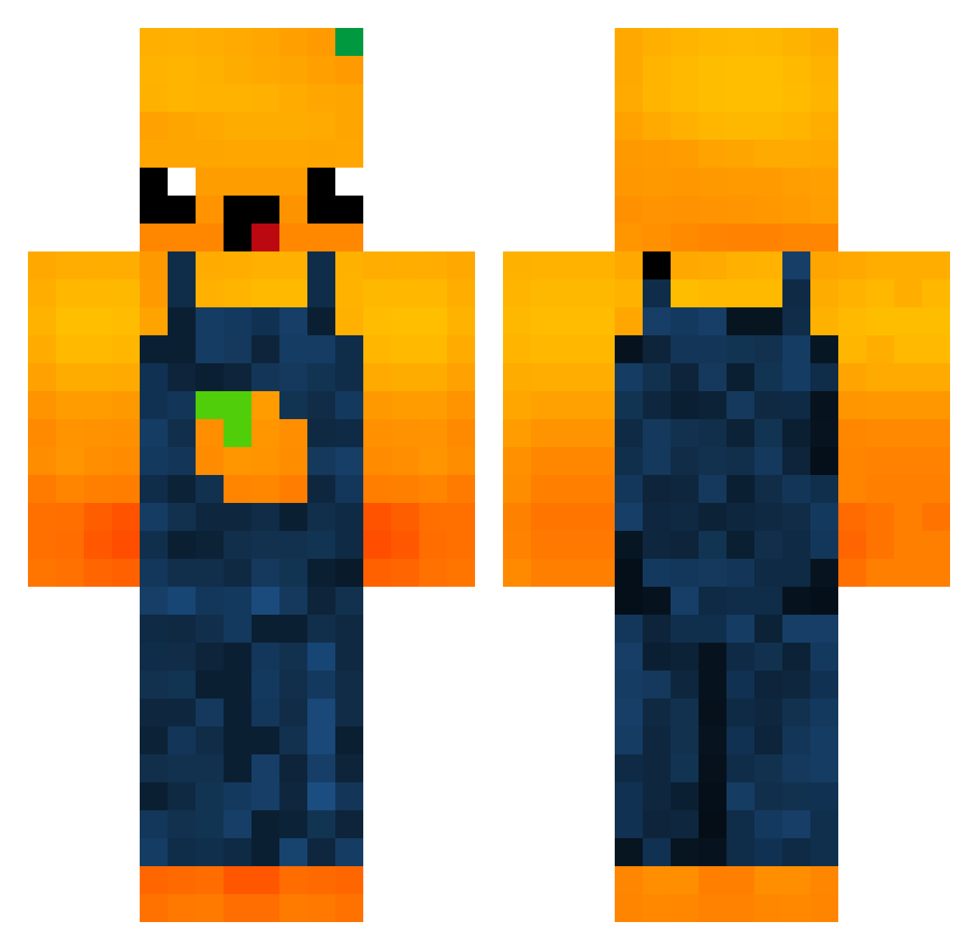T_Teubi Minecraft skin, front and back view