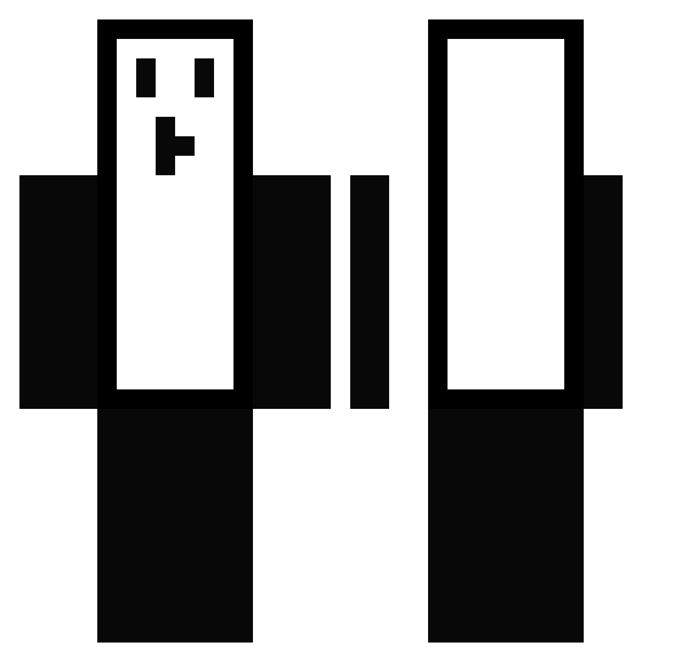 Sasoabi Minecraft skin, front and back view