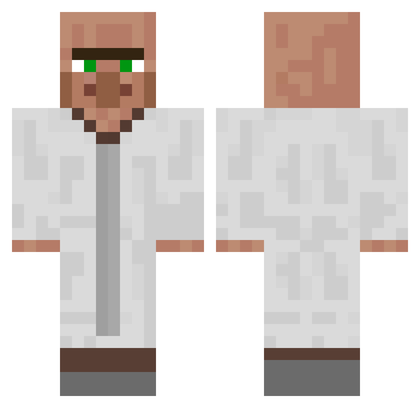 rudenewport Minecraft skin, front and back view