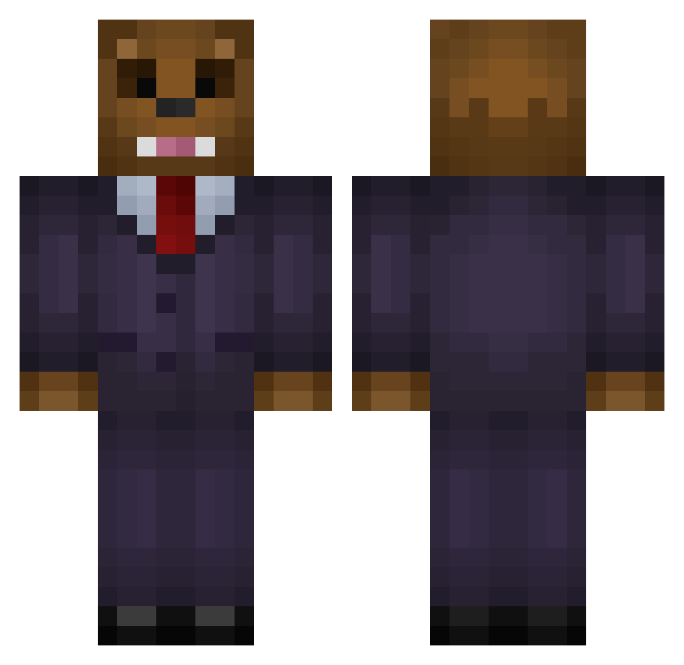 ConcreteBoyPK Minecraft skin, front and back view