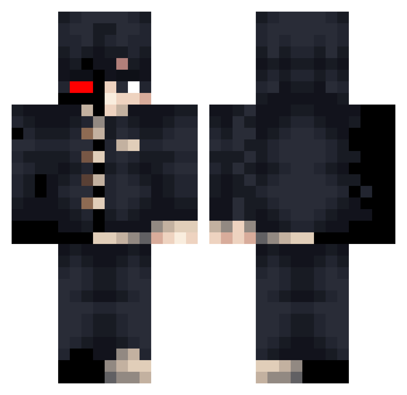 mate111 Minecraft skin, front and back view