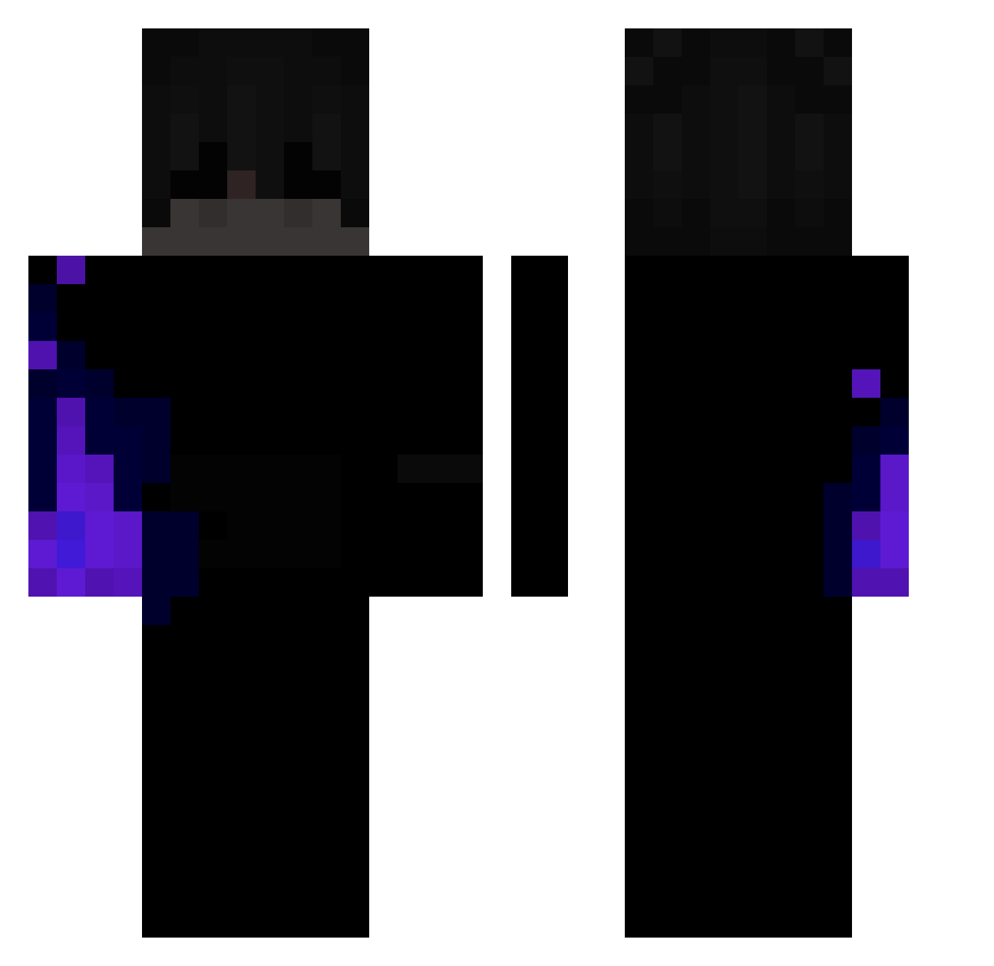 xMICHUPLLx Minecraft skin, front and back view