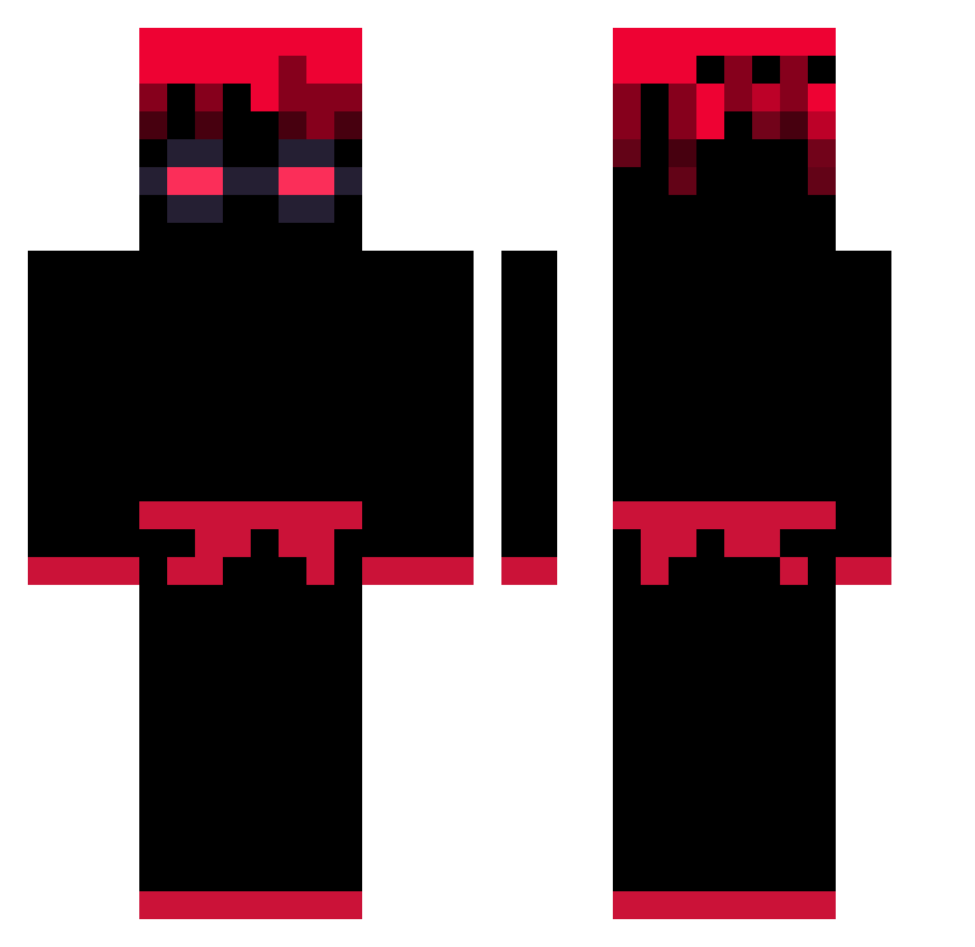 Alcoholismo Minecraft skin, front and back view