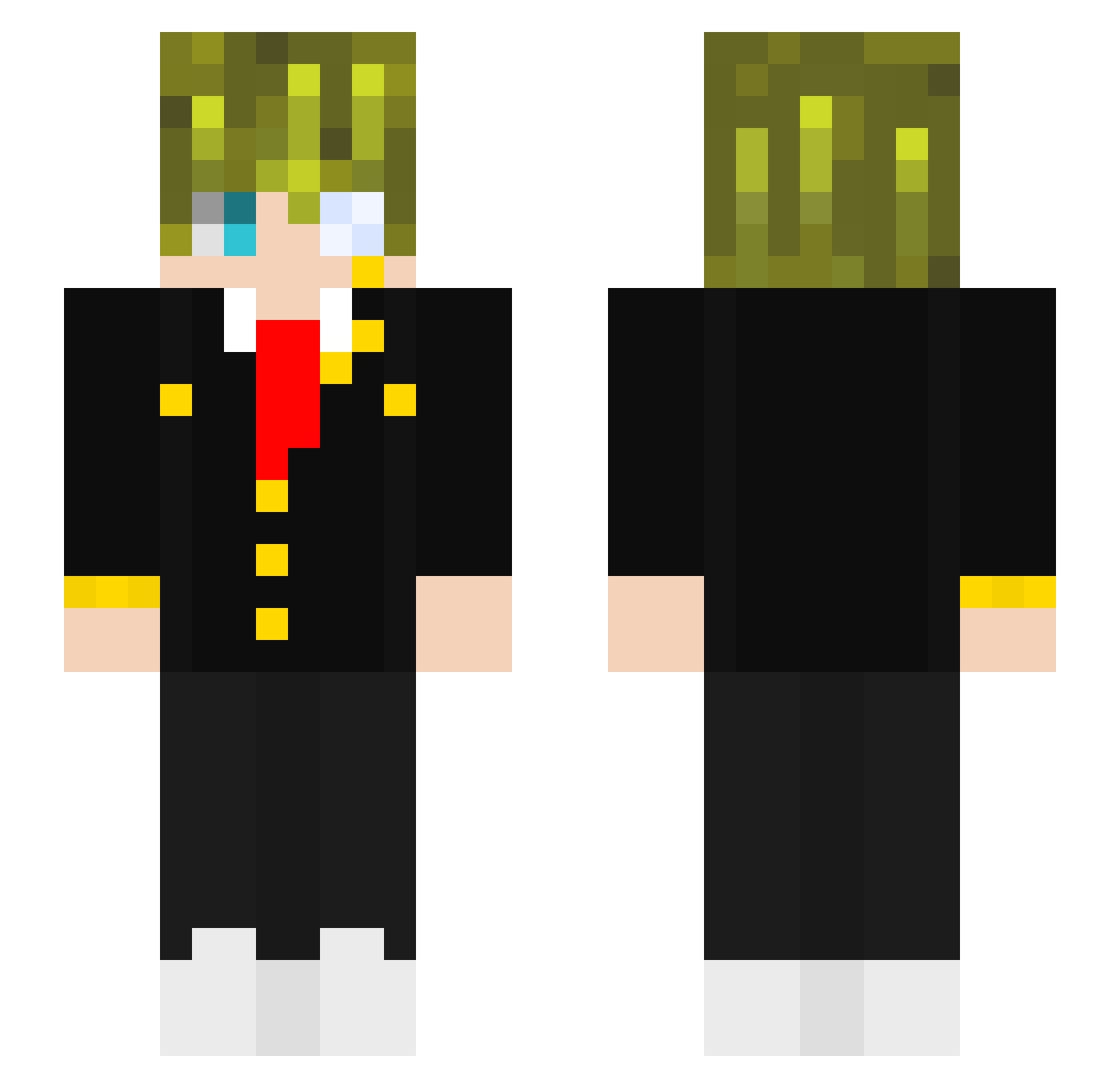 Otto466 Minecraft skin, front and back view