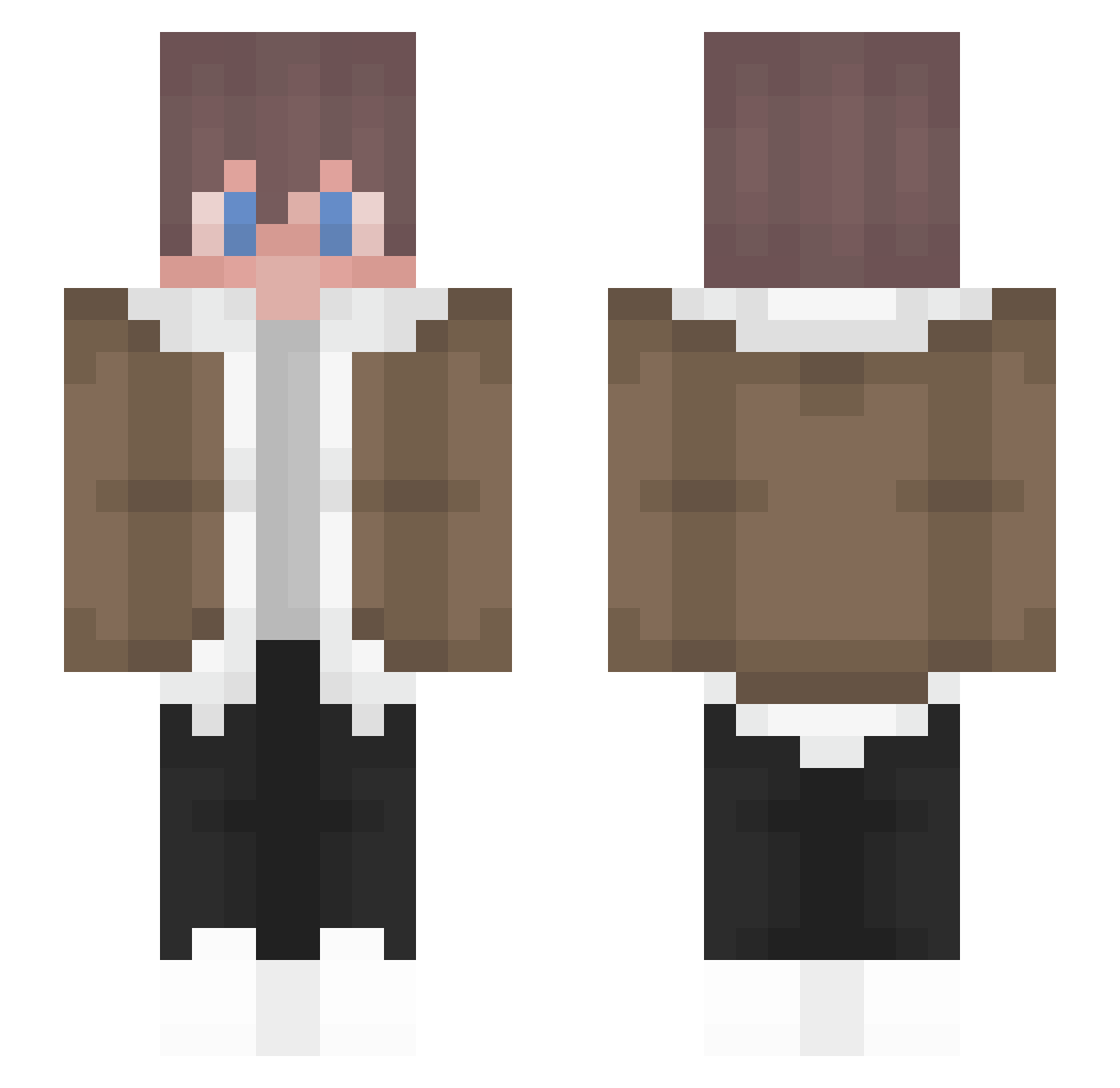 DangWa Minecraft skin, front and back view