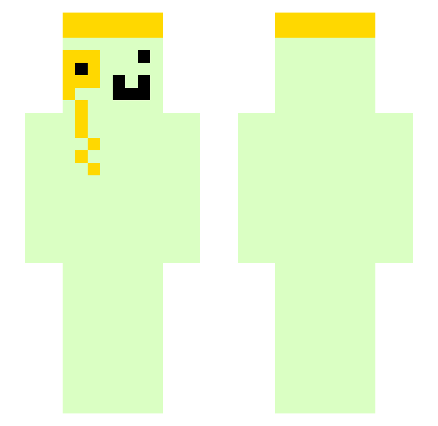 ItzDragamont Minecraft skin, front and back view