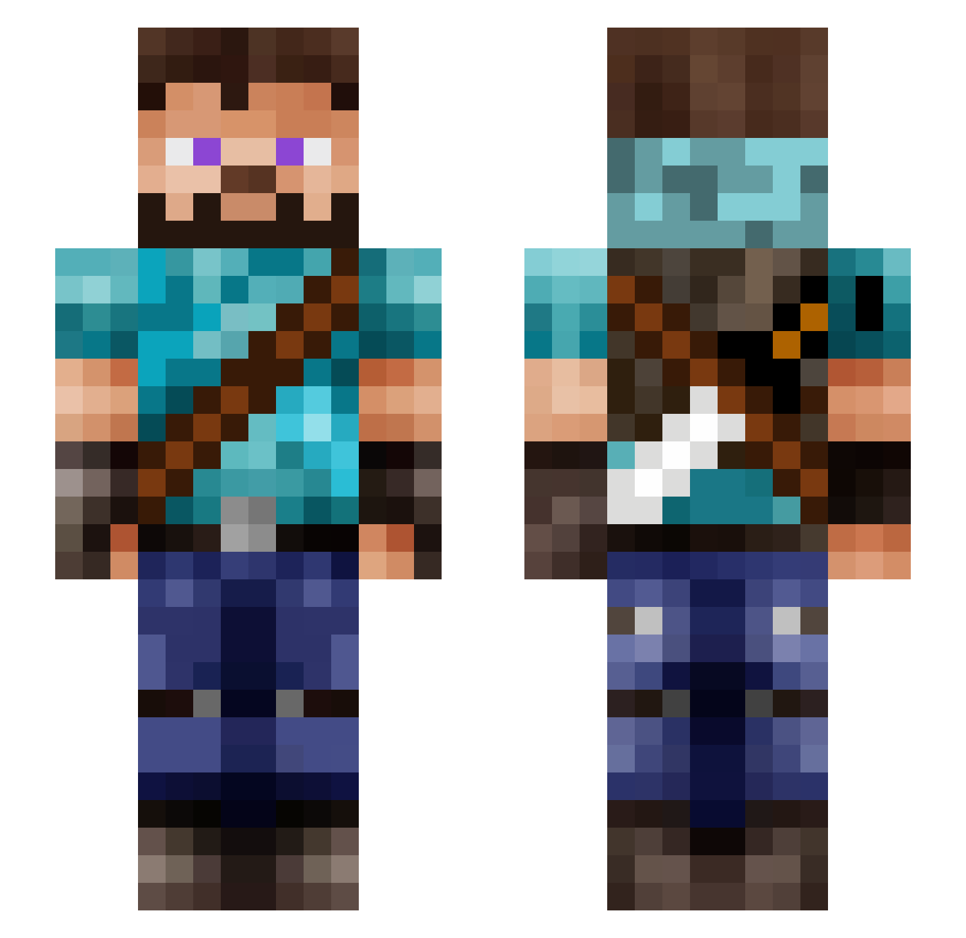 pluzhnikoviv Minecraft skin, front and back view