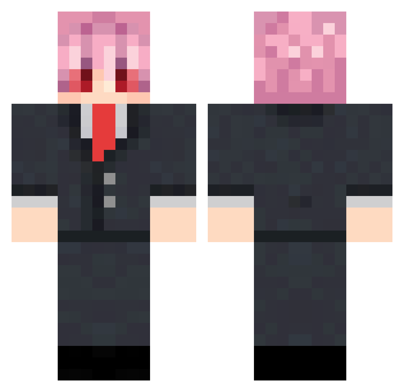 Tikicat23 Minecraft skin, front and back view