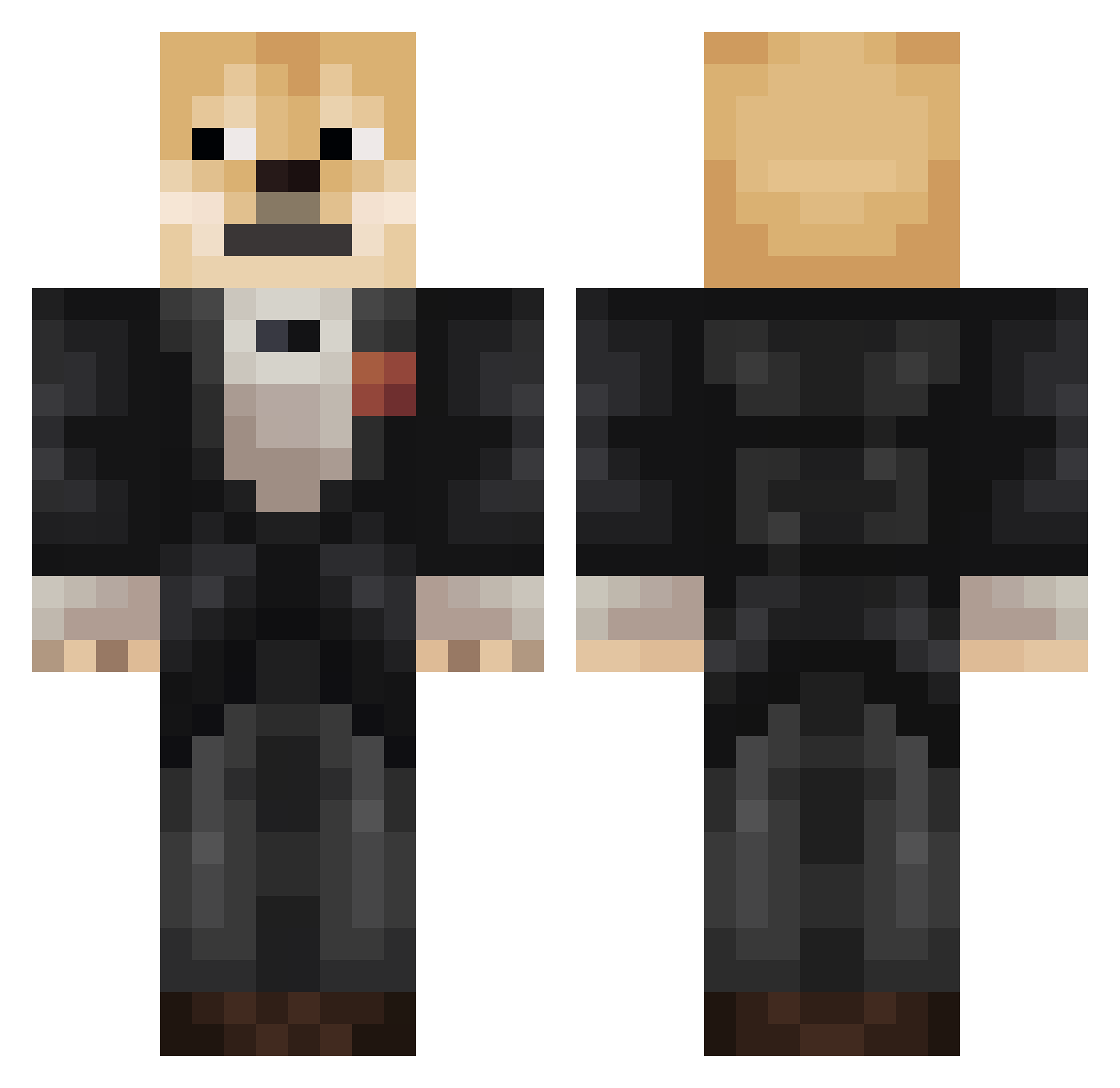 XzTeooo_zx Minecraft skin, front and back view