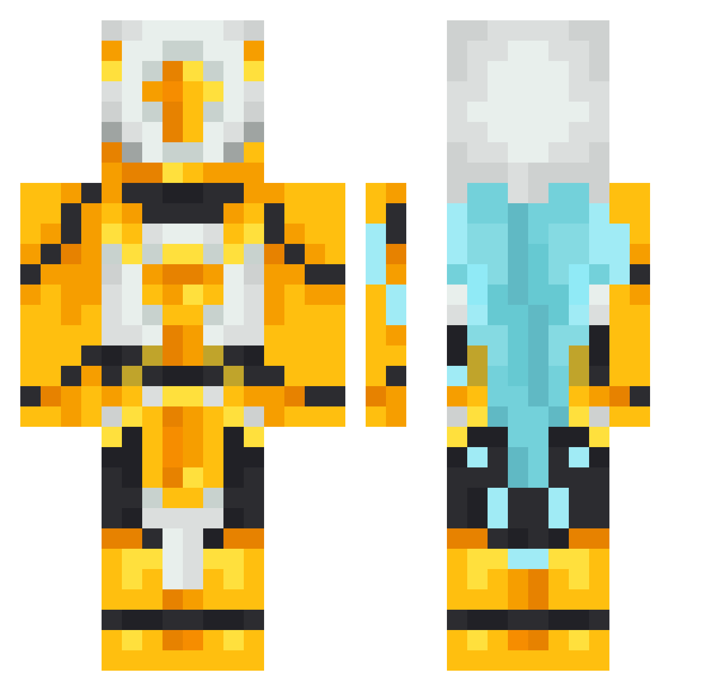 Duncanthebear Minecraft skin, front and back view