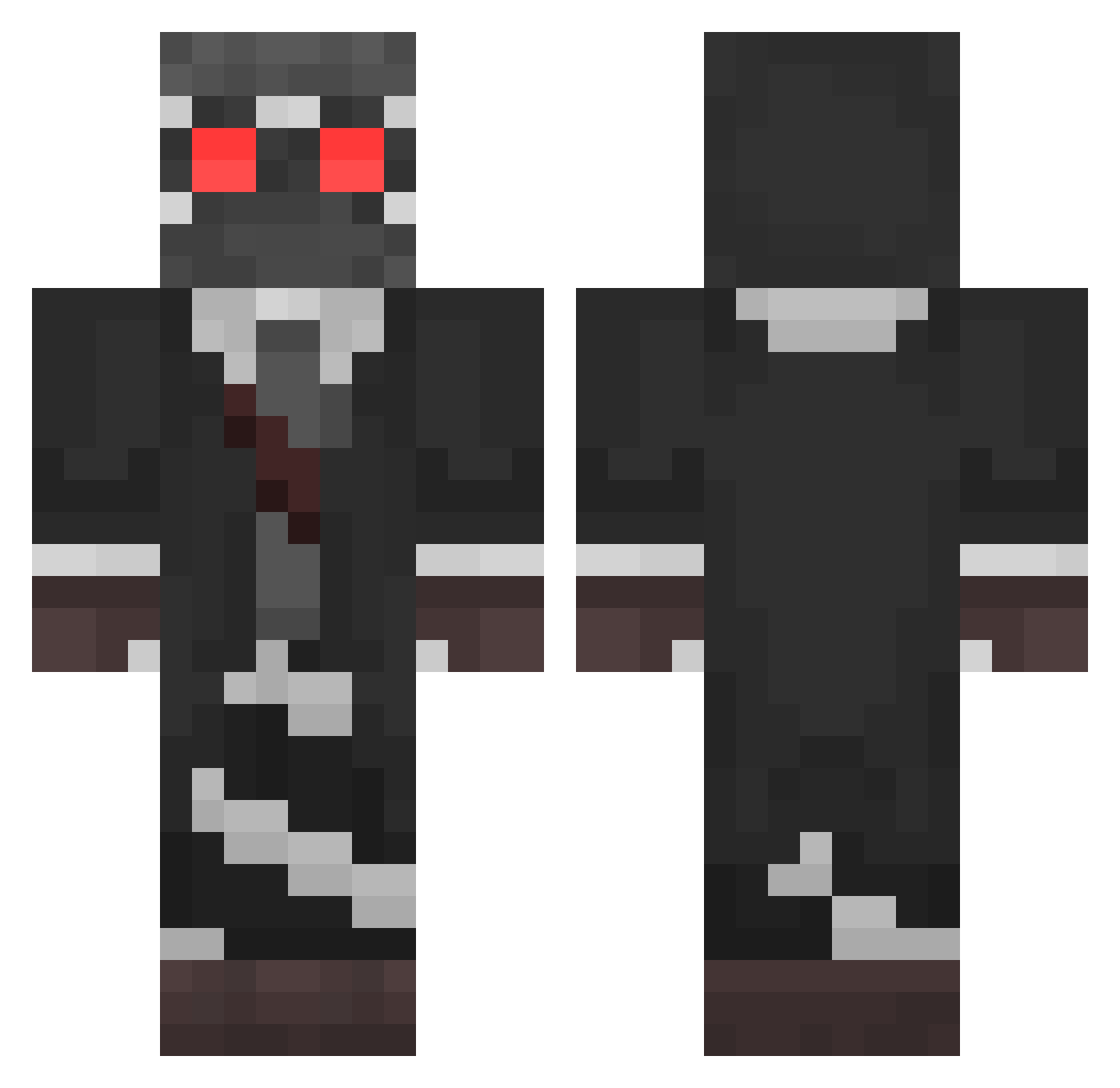 TheSercot Minecraft skin, front and back view