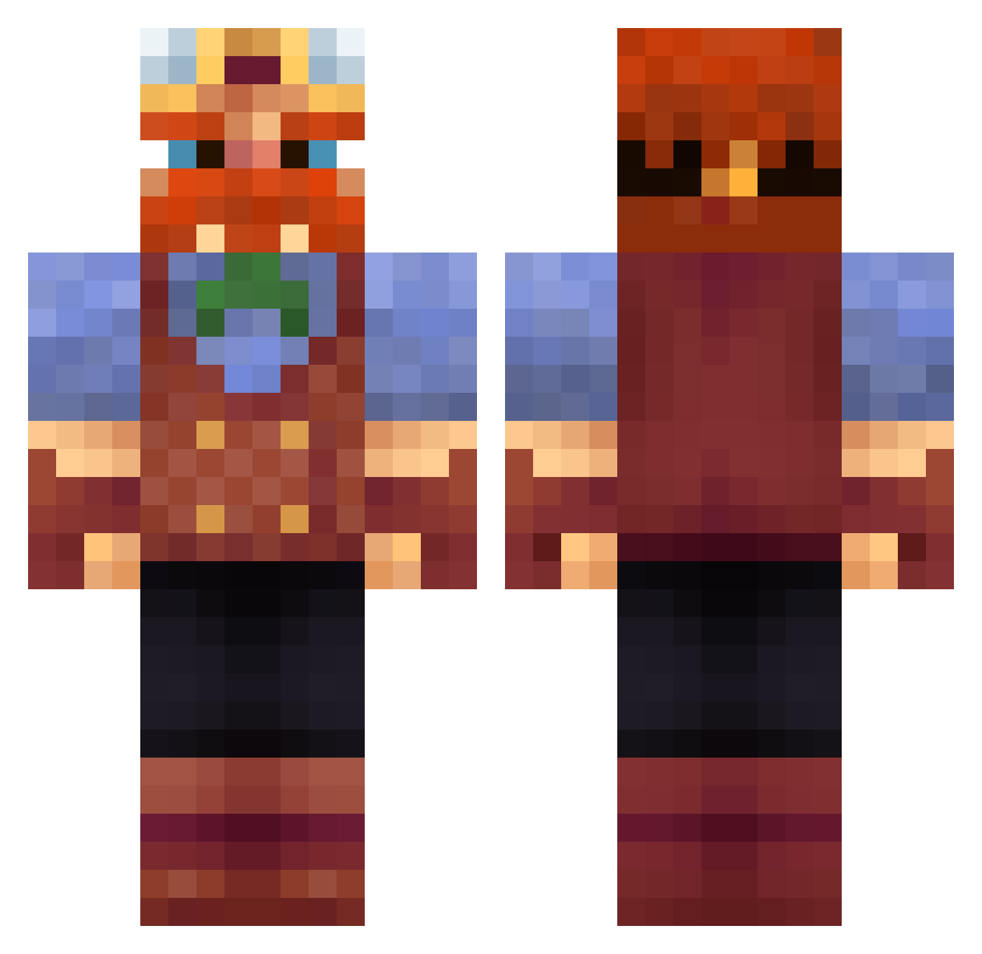 DeLight8115 Minecraft skin, front and back view