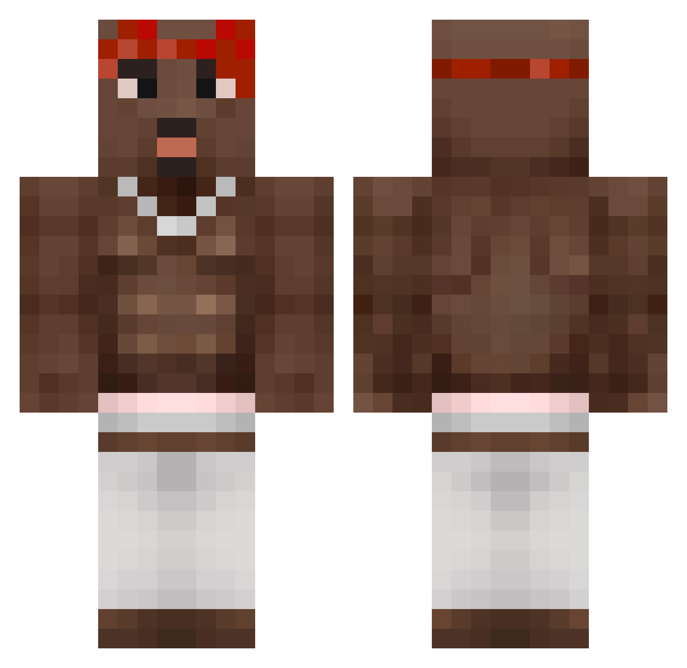 _Losers Minecraft skin, front and back view
