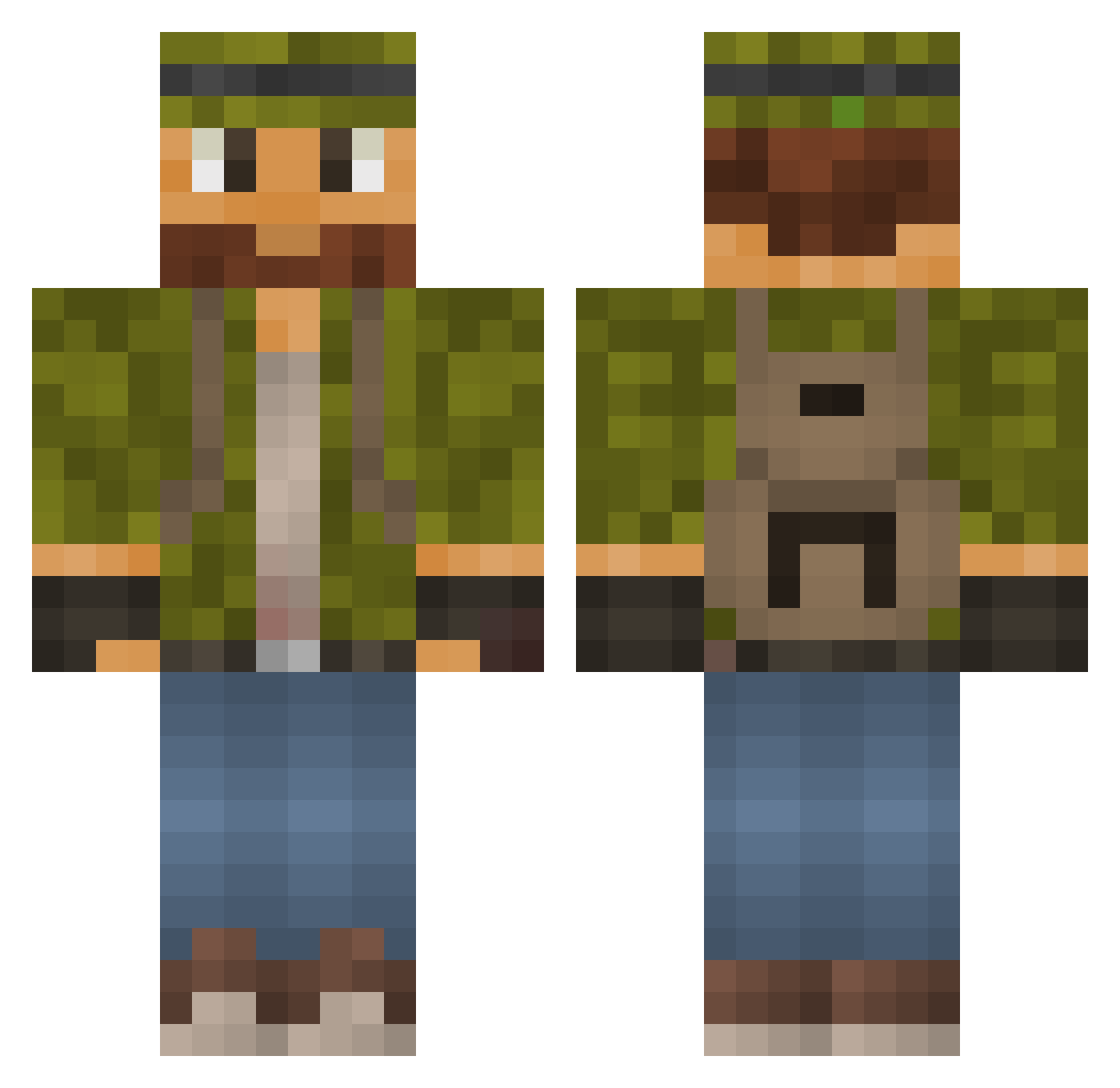strajhar Minecraft skin, front and back view