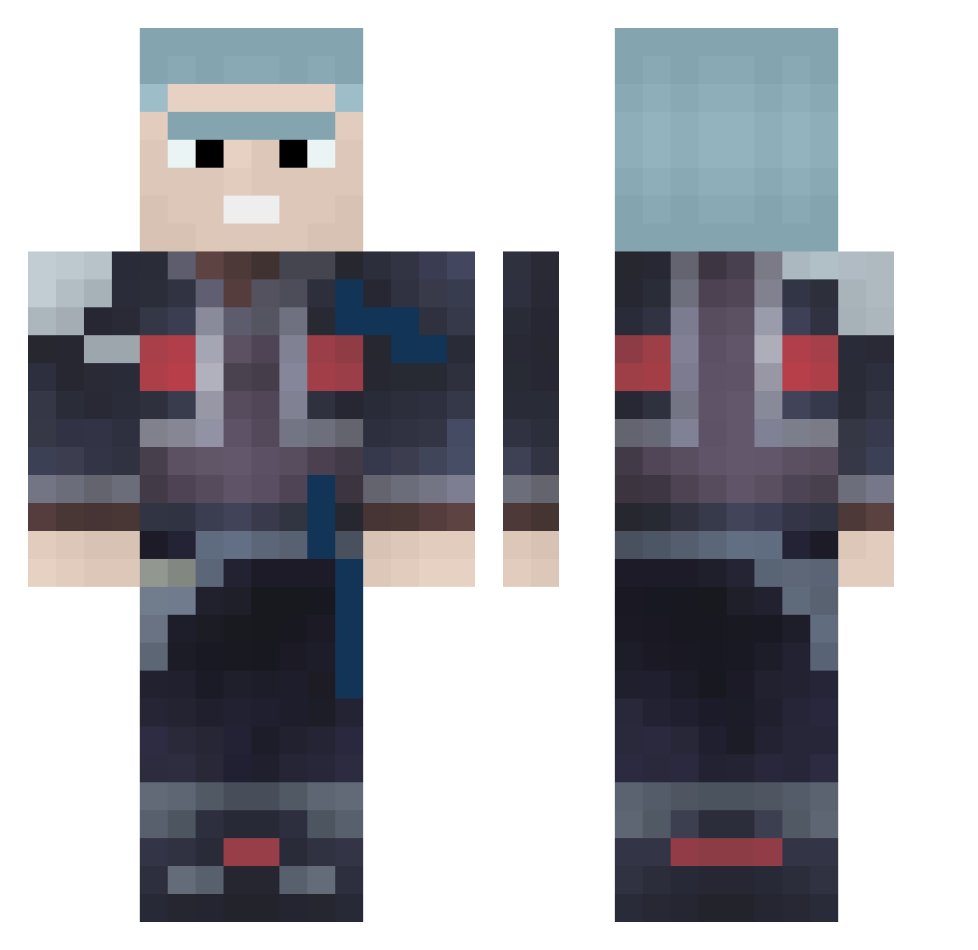 dinosaur_raur Minecraft skin, front and back view