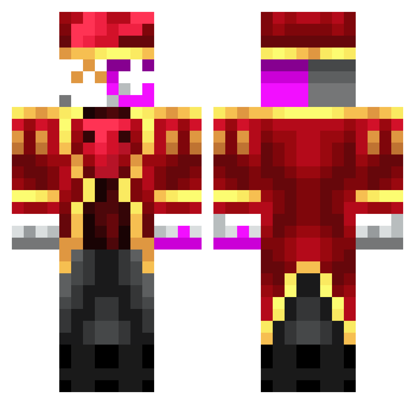 ThePowerOfTwo123 Minecraft skin, front and back view