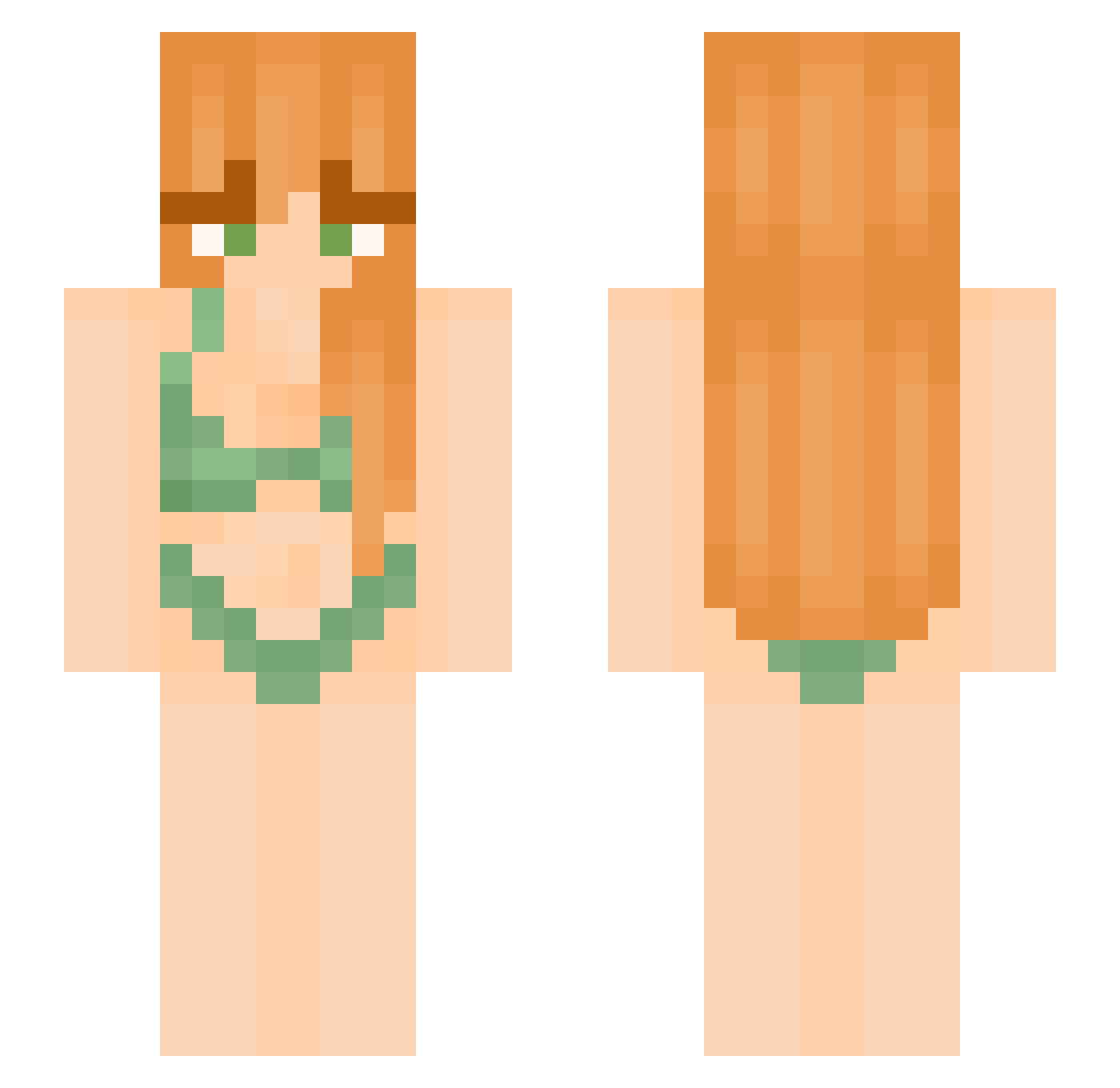 KBS0992 Minecraft skin, front and back view