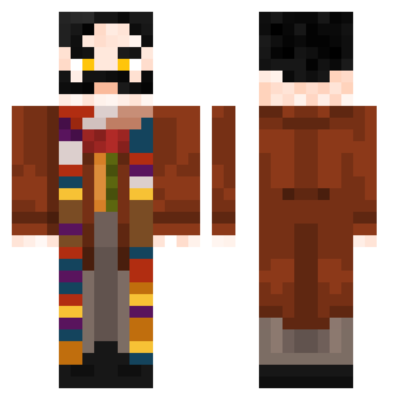 BARTOLOM3O Minecraft skin, front and back view