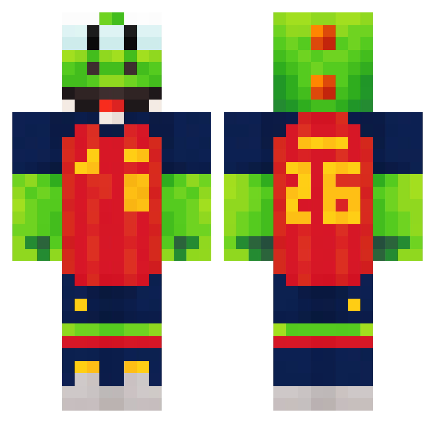 Zmito26 Minecraft skin, front and back view